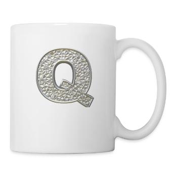 Q, letter, letter Q, initial, initial Q, monogram, - Mug - white - Right