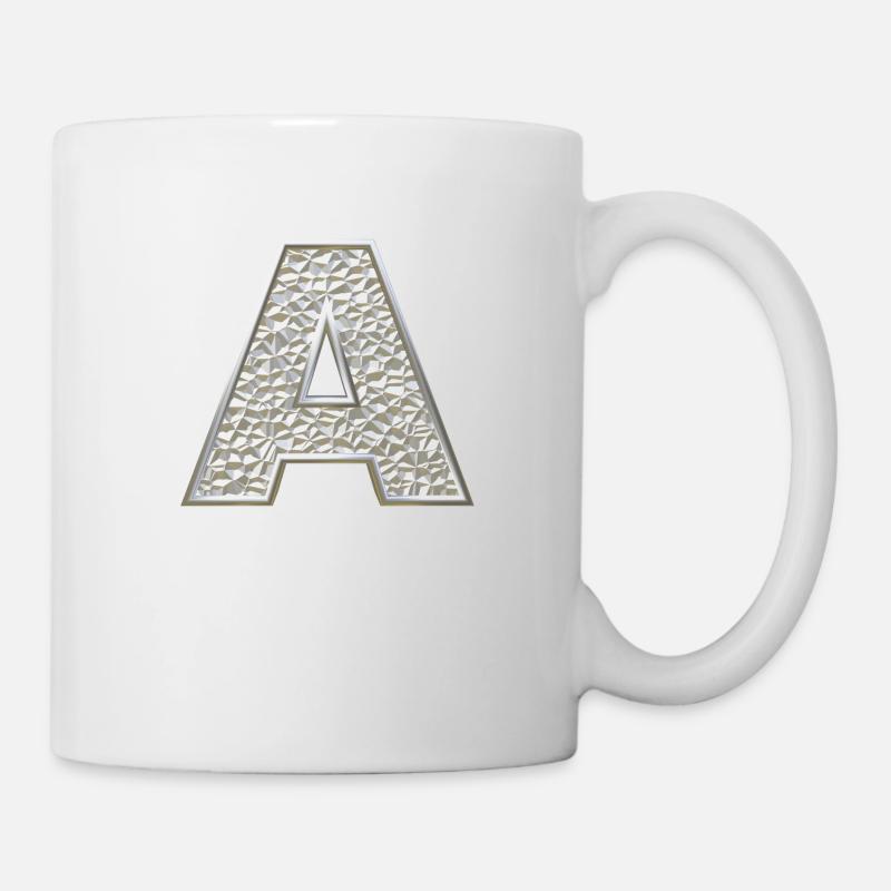 A, letter, letter A, initial, initial A, monogram, - Mug - white