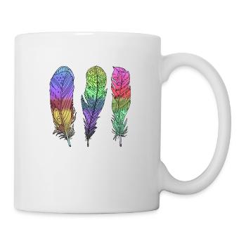 Feder - Tasse - Weiß - Rechts