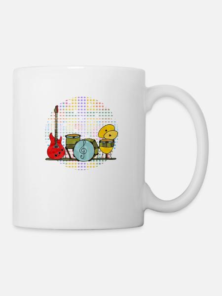 Musikinstrumente - Tasse - Weiß