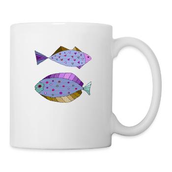 Poissons - Mug blanc - blanc - Droite