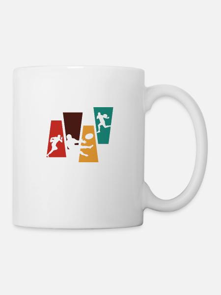 Rugby rétro vintage-idée cadeau rugby - Mug blanc - blanc