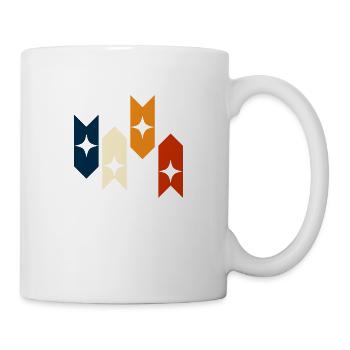 Vintage Retro Star - Stern Geschenkidee - Tasse - Weiß - Rechts