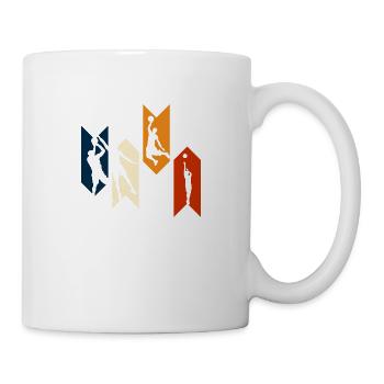 Vintage Retro Basketball - Basketball Geschenkidee - Tasse - Weiß - Rechts