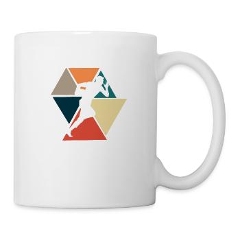 Vintage Retro Rugby Geschenkidee - Tasse - Weiß - Rechts