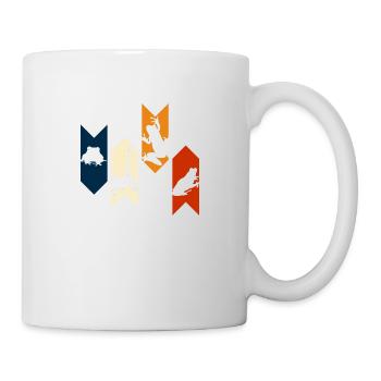 Vintage Retro Frosch - Frosch Geschenkidee - Tasse - Weiß - Rechts