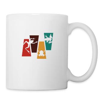 Vintage Retro Frosch - Frosch Geschenkidee - Tasse - Weiß - Rechts