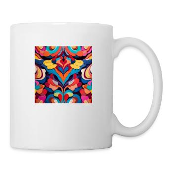 Abstraktes Muster - Tasse - Weiß - Rechts