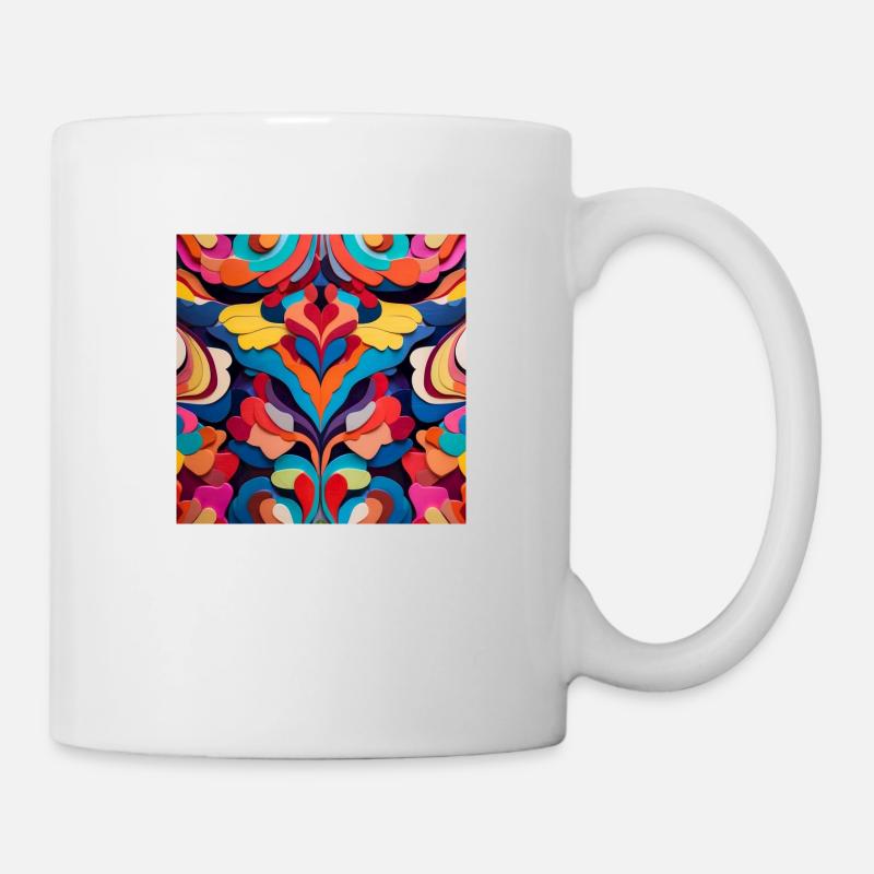 Motif abstrait - Mug blanc - blanc