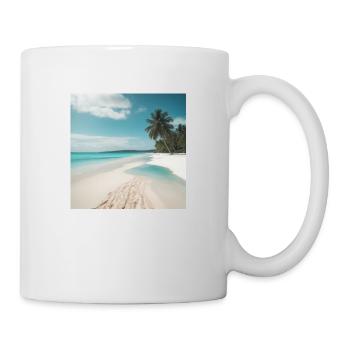 Tropischer Strand - Tasse - Weiß - Rechts