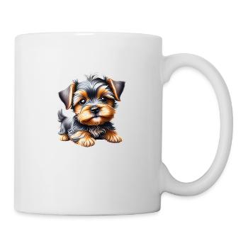 Yorkshire Terrier Chien Propriétaire Chien Chiot - Mug blanc - blanc - Droite