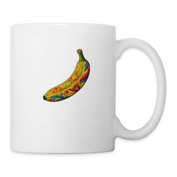 Broderie banane - Mug blanc - blanc - Droite