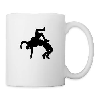 ringen silhouette - Tasse - Weiß - Rechts