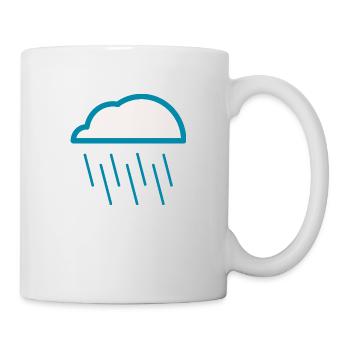 Wetter Regen - Tasse - Weiß - Rechts