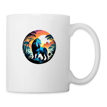 Lion, Lion Cub and Jungle - Mug - white - Right