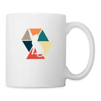 Vintage-Retro-Katzen-Geschenkidee - Tasse - Weiß - Rechts