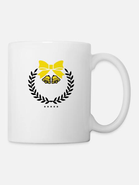 kranz glocken - Tasse - Weiß