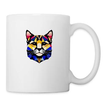 Hauskatze Britisch Kurzhaarkatze Katze Kätzchen - Tasse - Weiß - Rechts