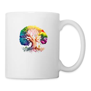 Lebensbaum Baum des Lebens Meditation Yoga - Tasse - Weiß - Rechts