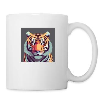 Tiger / Dschungel / Raubkatze - Tasse - Weiß - Rechts