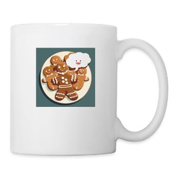 Lebkuchen / Weihnachten / Lebkuchenmann - Tasse - Weiß - Rechts