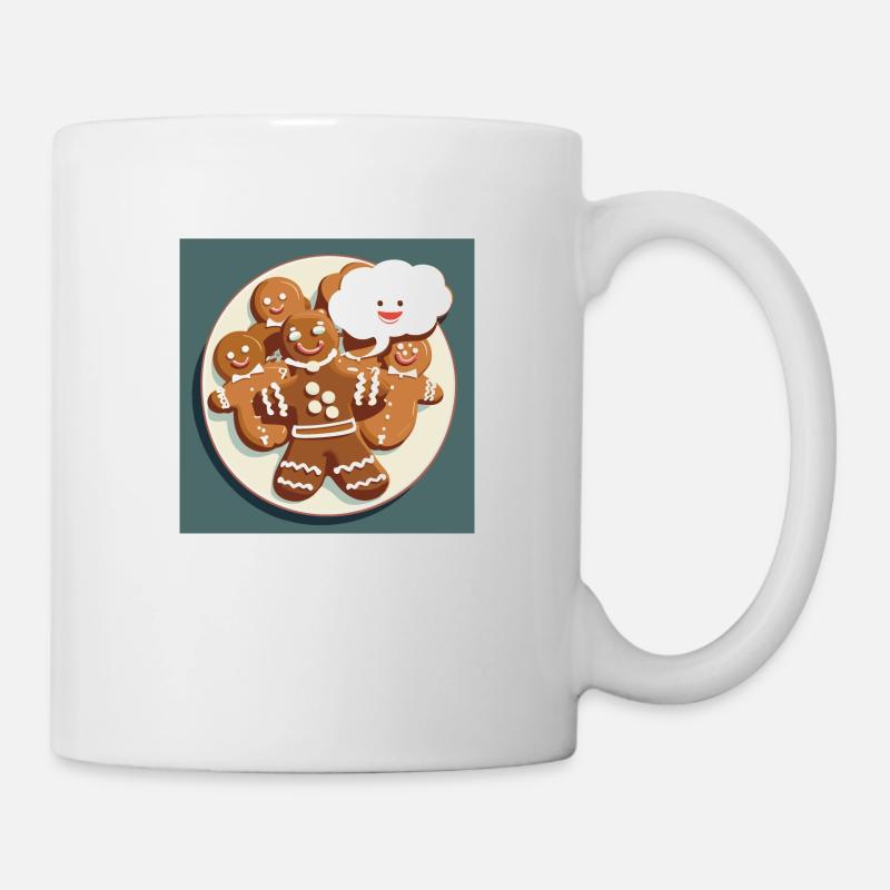 Lebkuchen / Weihnachten / Lebkuchenmann - Tasse - Weiß
