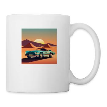 Oldtimer / Auto / Sportwagen - Tasse - Weiß - Rechts