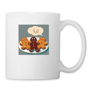 Lebkuchen / Lebkuchenmann / Weihnachten - Tasse - Weiß - Rechts