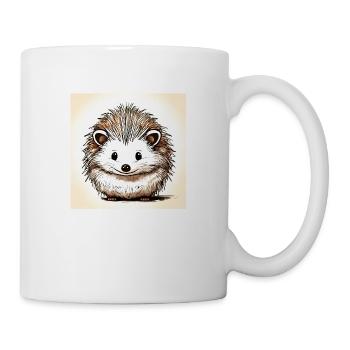 Niedlicher Igel - Tasse - Weiß - Rechts