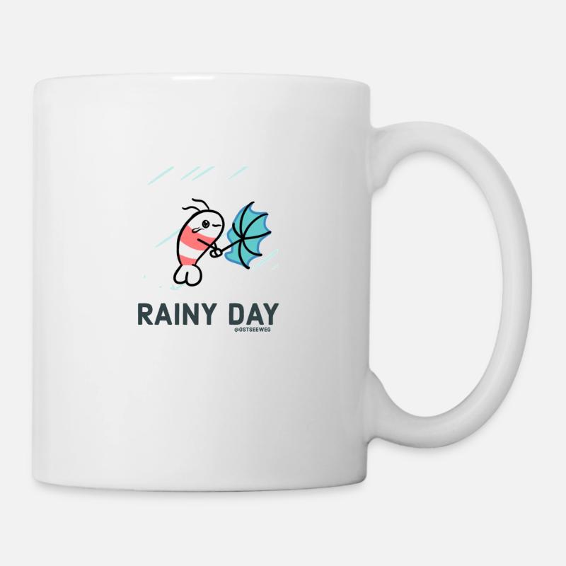 Rainy Day Fish - Tasse - Weiß