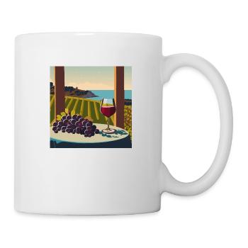 Rotwein / Wein / Weißwein - Tasse - Weiß - Rechts