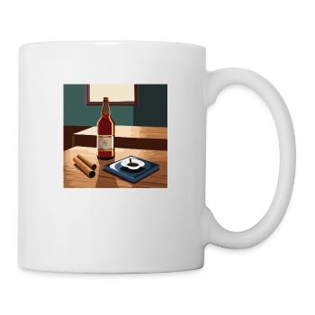 Whisky / Scotch / Zigarre - Tasse - Weiß - Rechts