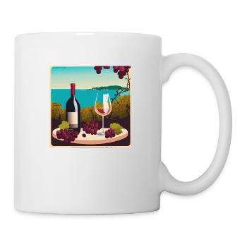 Wein / Rotwein / Weißwein - Tasse - Weiß - Rechts