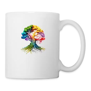 Lebensbaum Yoga Meditation Baum des Lebens - Tasse - Weiß - Rechts