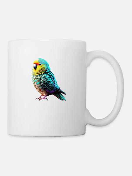 Perruche Oiseau Calopsitte Propriétaire d’oiseau - Mug blanc - blanc
