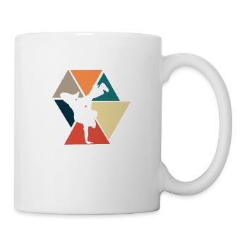 Vintage Retro Breakdance Geschenkidee - Tasse - Weiß - Rechts