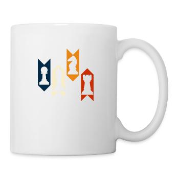 Vintage Retro Chess Sets- Gift Idea Games - Mug - white - Right
