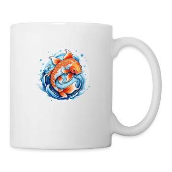 Koi Carp - Japanese Fish - Mug - white - Right
