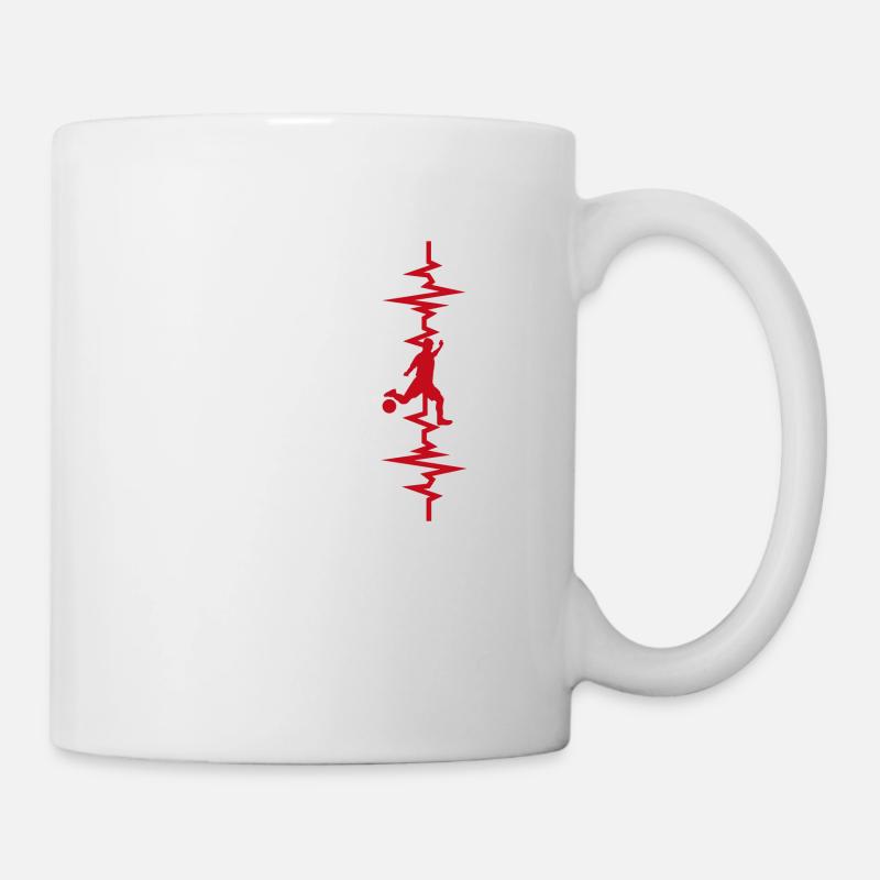 Fußball-Herzschlag - Tasse - Weiß