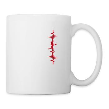 Tennis-Herzschlag - Tasse - Weiß - Rechts