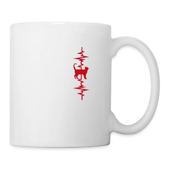 Herzschlag der Katze - Tasse - Weiß - Rechts