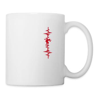 Eislaufen Herzschlag - Tasse - Weiß - Rechts