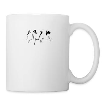 Parkour-Herzschlag - Tasse - Weiß - Rechts