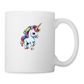 Mythical Animal: Unicorn, Girl, Unicorns, Mythical Creatures - Mug - white - Right