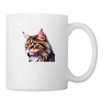 Maine Coon Chaton Chaton Propriétaire Chat Chat - Mug blanc - blanc - Droite