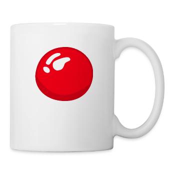 Rote Nase Vorlage - Tasse - Weiß - Rechts