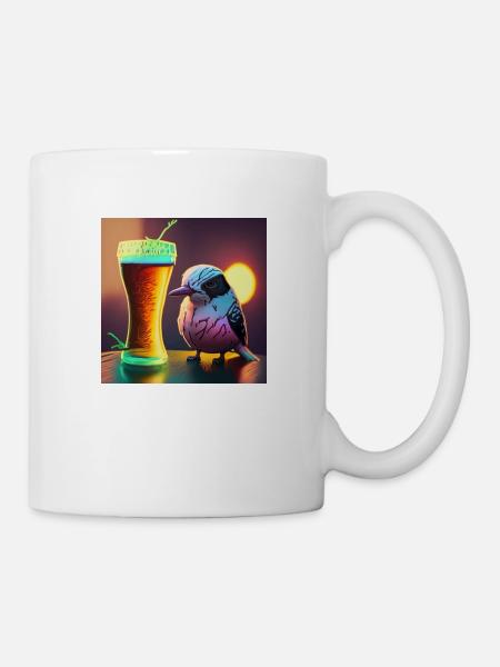 Wütender Vogel - Tasse - Weiß