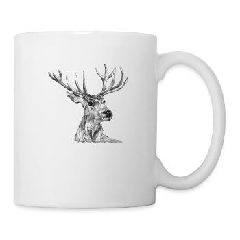 Cerf - Mug blanc - blanc - Droite