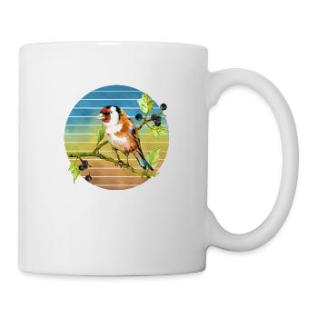 Oiseau coloré - Mug blanc - blanc - Droite