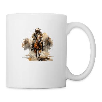 Cowboys und Rodeo-Reiten - Tasse - Weiß - Rechts